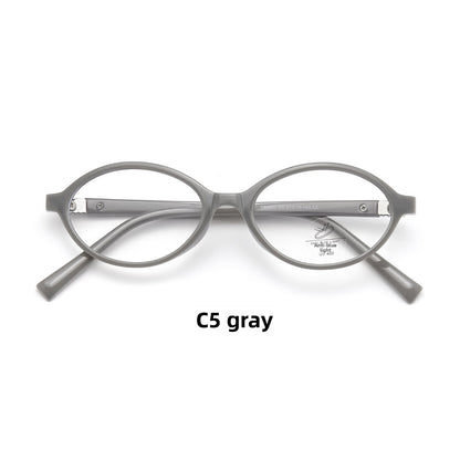 Retro oval anti-blue light myopia glasses frame