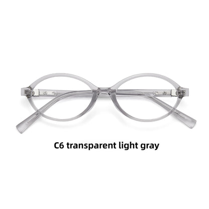 Retro oval anti-blue light myopia glasses frame