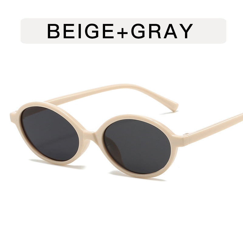 Retro Oval Frame Sunglasses for Women