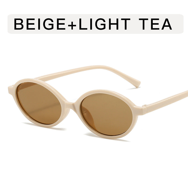 Retro Oval Frame Sunglasses for Women