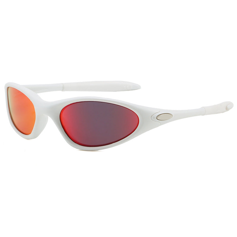 Retro oval outdoor cycling sunglasses