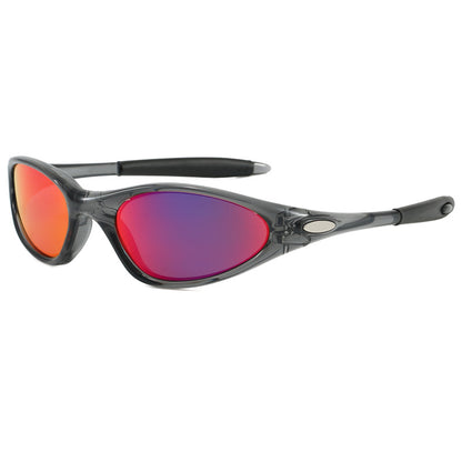 Retro oval outdoor cycling sunglasses