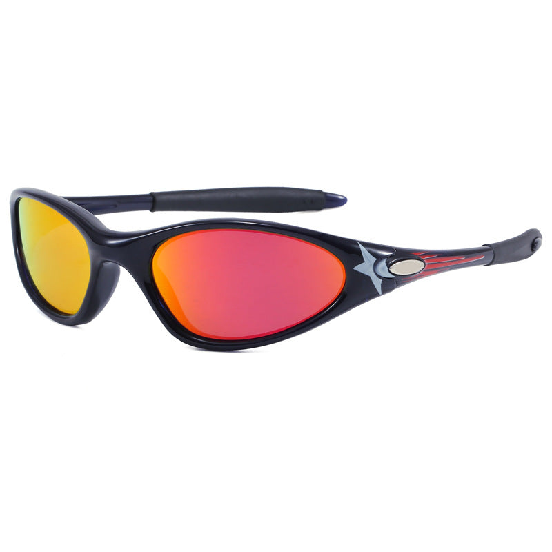 Retro oval outdoor cycling sunglasses