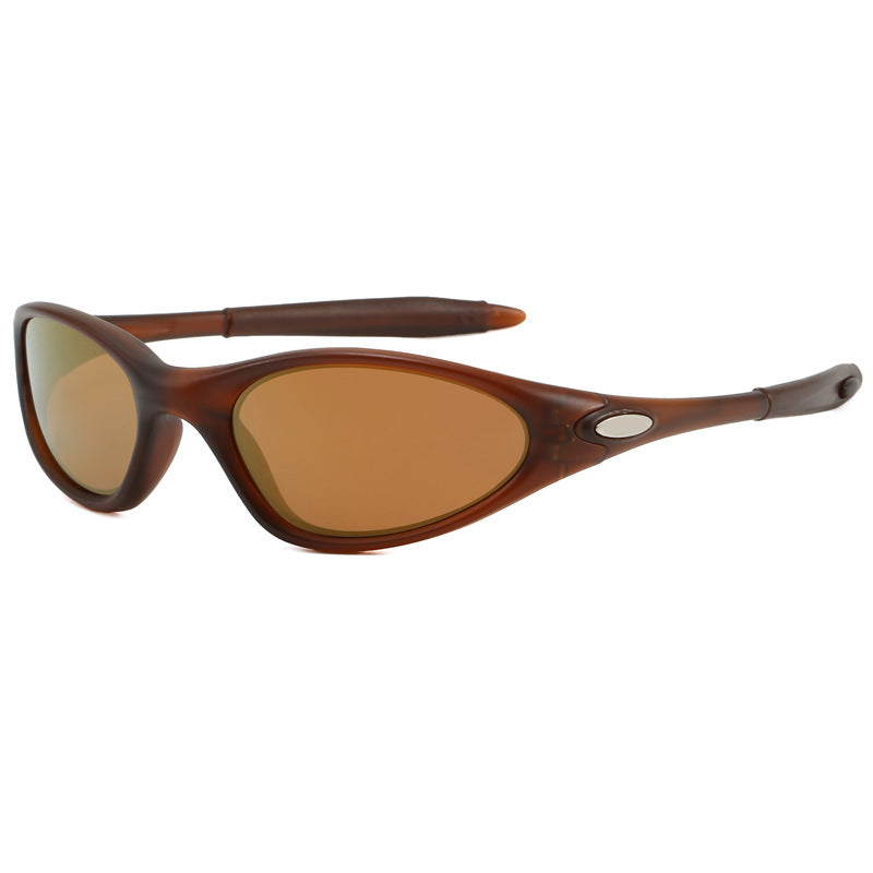 Retro oval outdoor cycling sunglasses