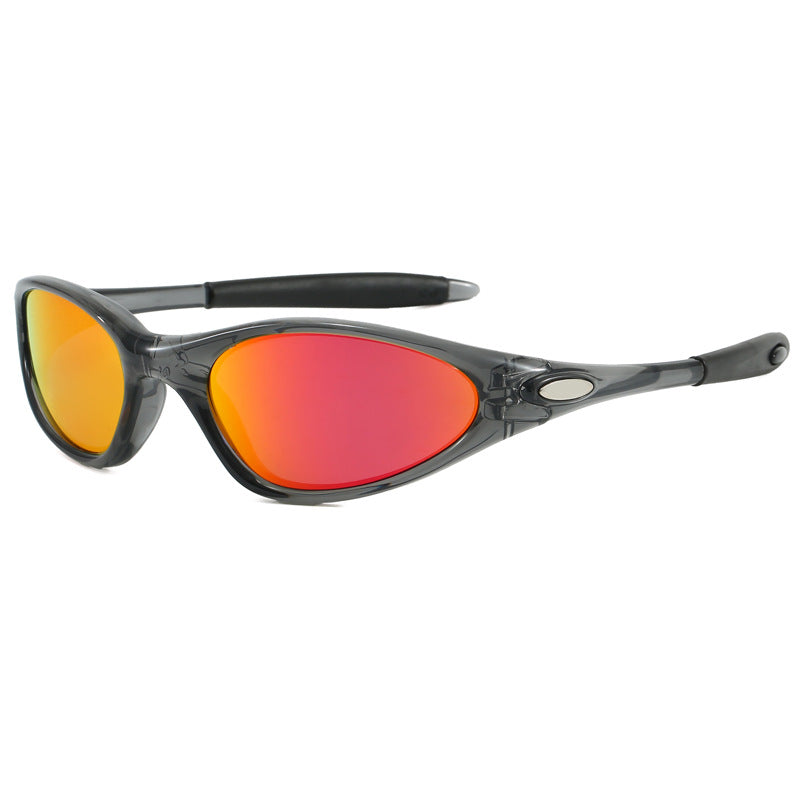 Retro oval outdoor cycling sunglasses