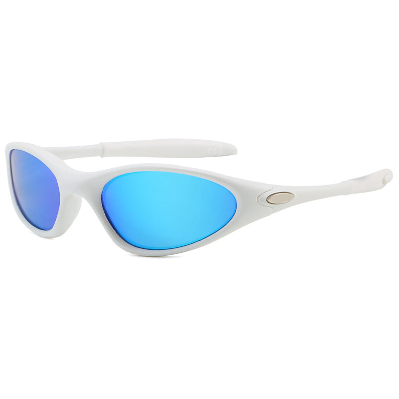 Retro oval outdoor cycling sunglasses