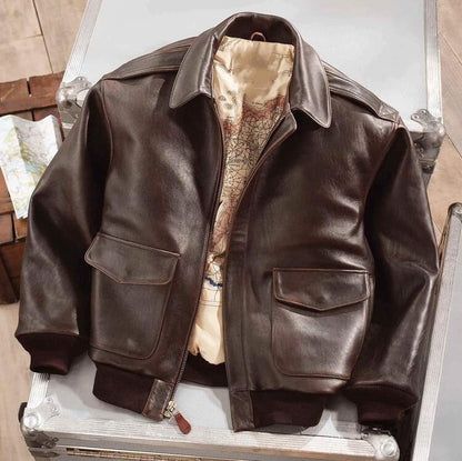 Retro Oversized Fur Collar Leather Jacket