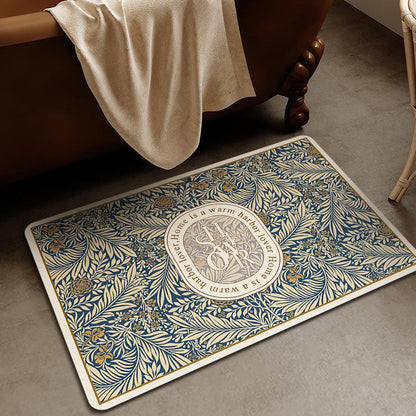 Retro Pastoral Style Diatom Mud Bathroom Mat