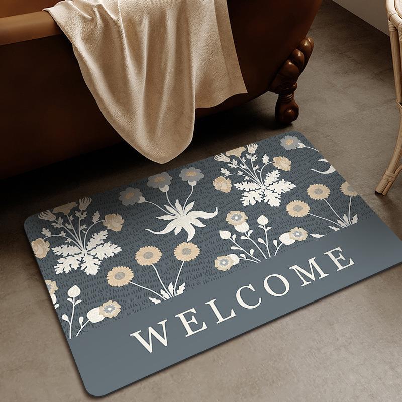 Retro Pastoral Style Diatom Mud Bathroom Mat
