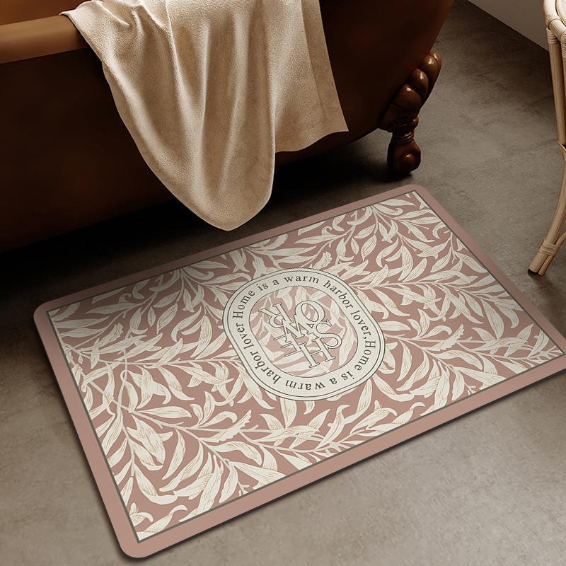 Retro Pastoral Style Diatom Mud Bathroom Mat