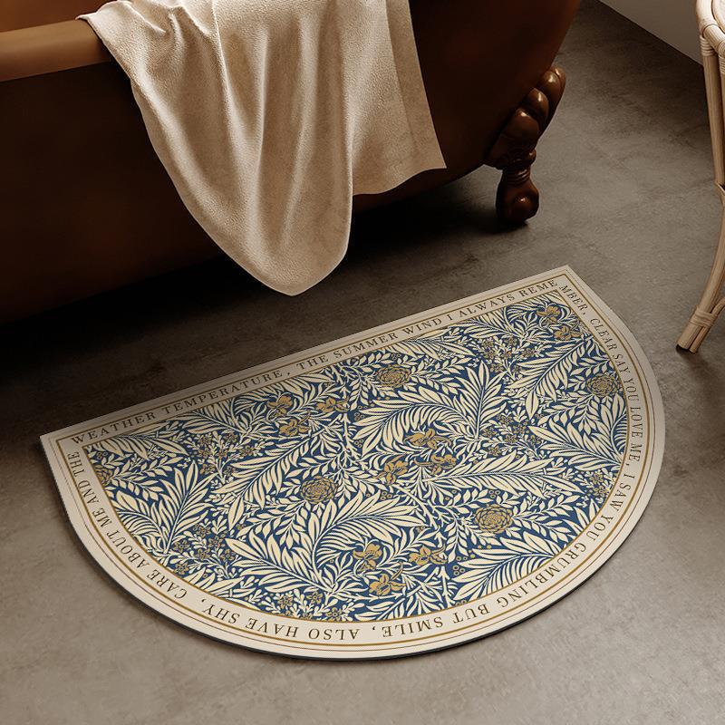 Retro Pastoral Style Diatom Mud Bathroom Mat