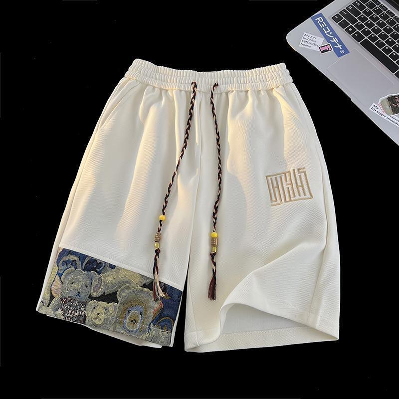 Retro Patchwork Casual Shorts