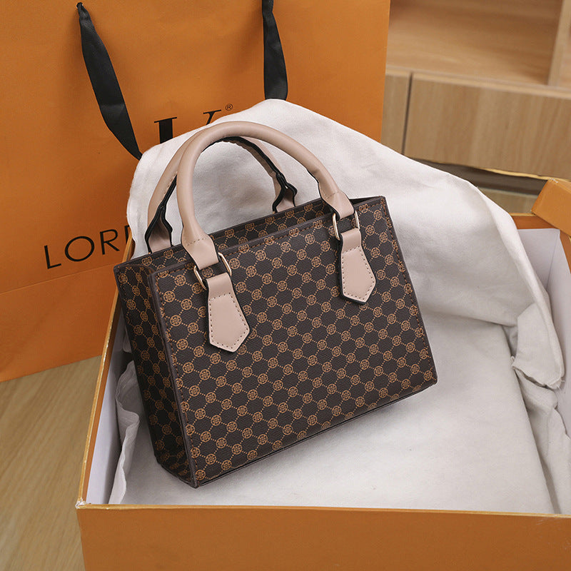 Retro pattern tote bag