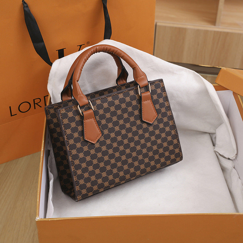 Retro pattern tote bag