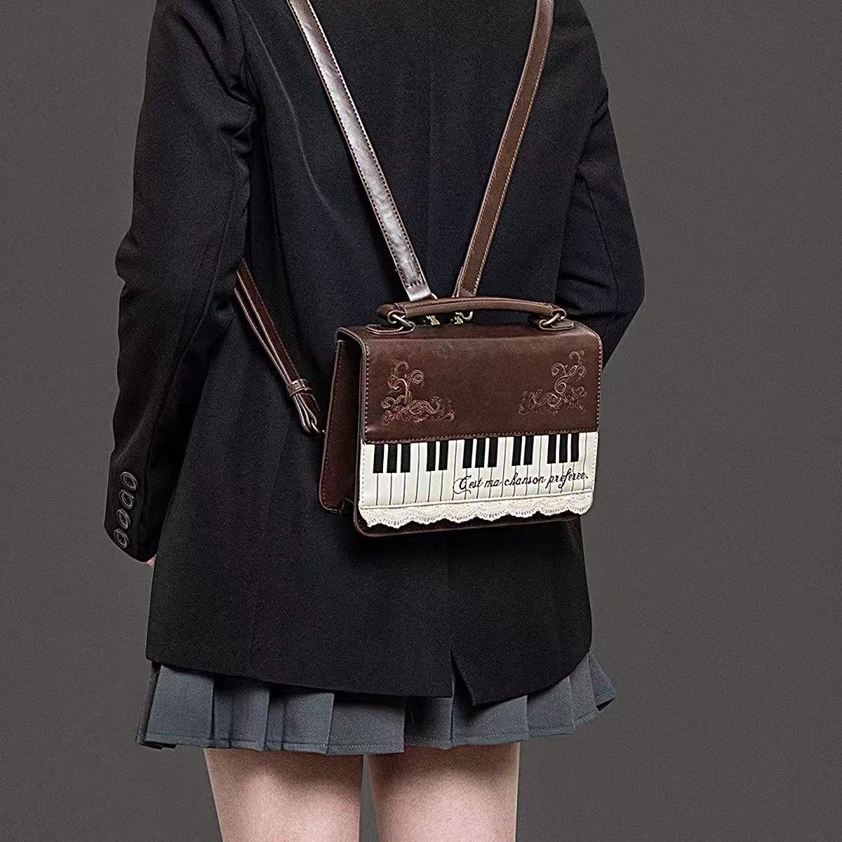 Retro Piano Lace Crossbody Bag