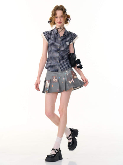Retro Plaid Cotton Shirt