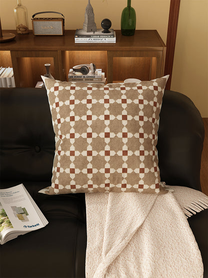 Retro Plaid Sofa Pillow Cushion