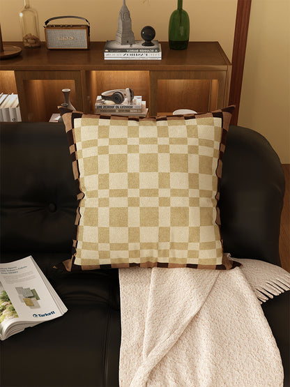 Retro Plaid Sofa Pillow Cushion