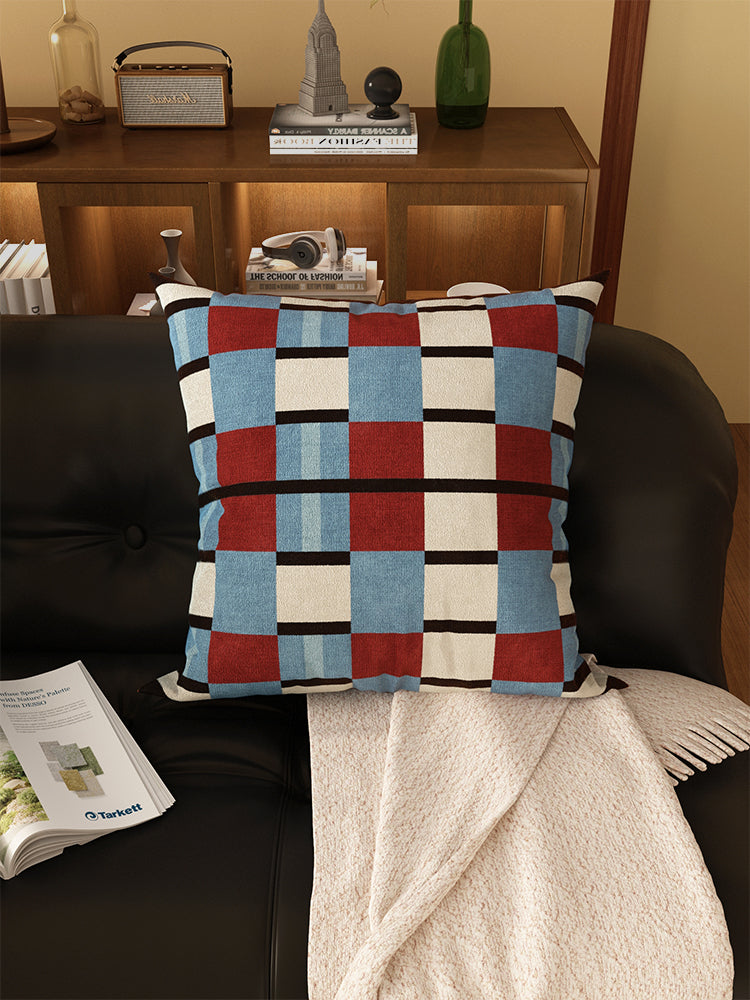 Retro Plaid Sofa Pillow Cushion