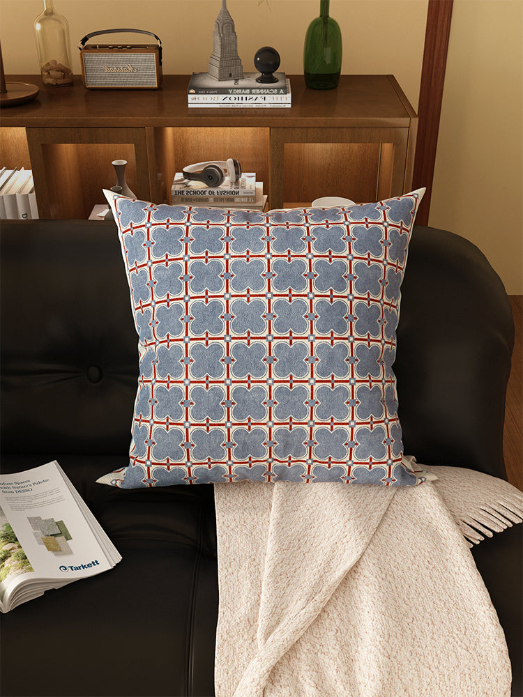 Retro Plaid Sofa Pillow Cushion