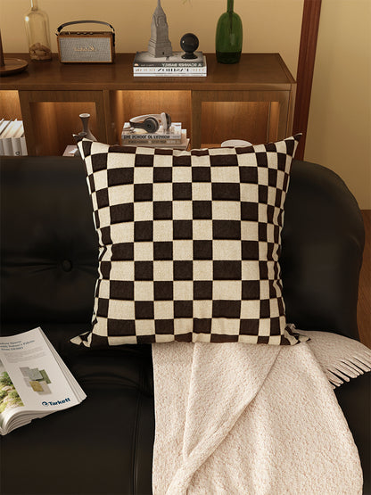 Retro Plaid Sofa Pillow Cushion