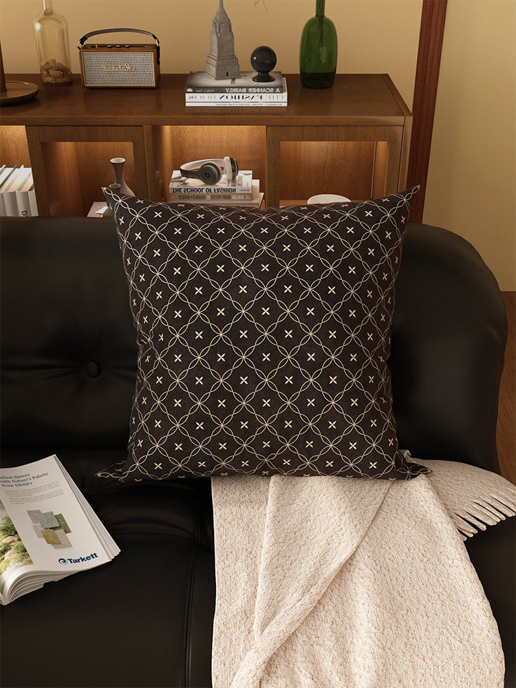 Retro Plaid Sofa Pillow Cushion