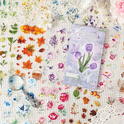 Retro Plant Pattern Stickers