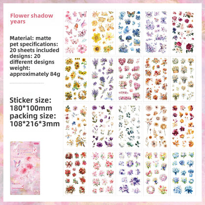 Retro Plant Pattern Stickers