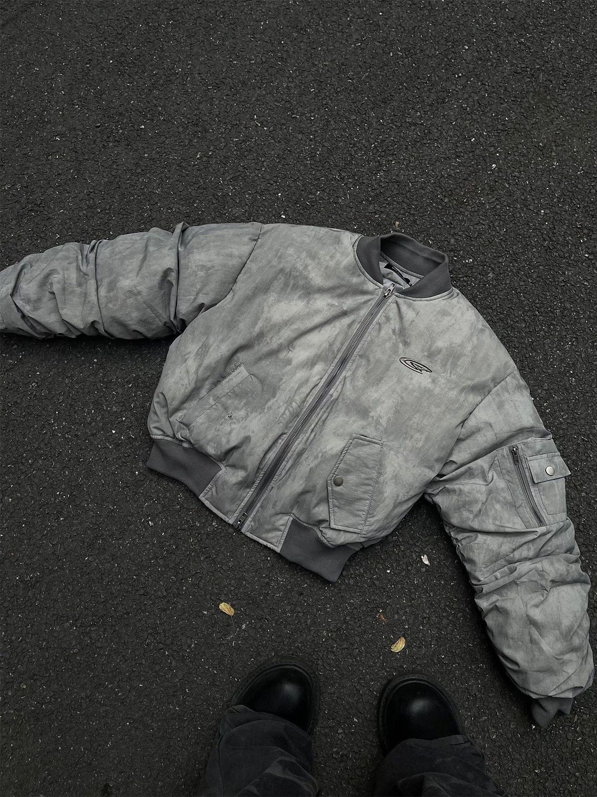 Retro Pleated Baseball Jacket