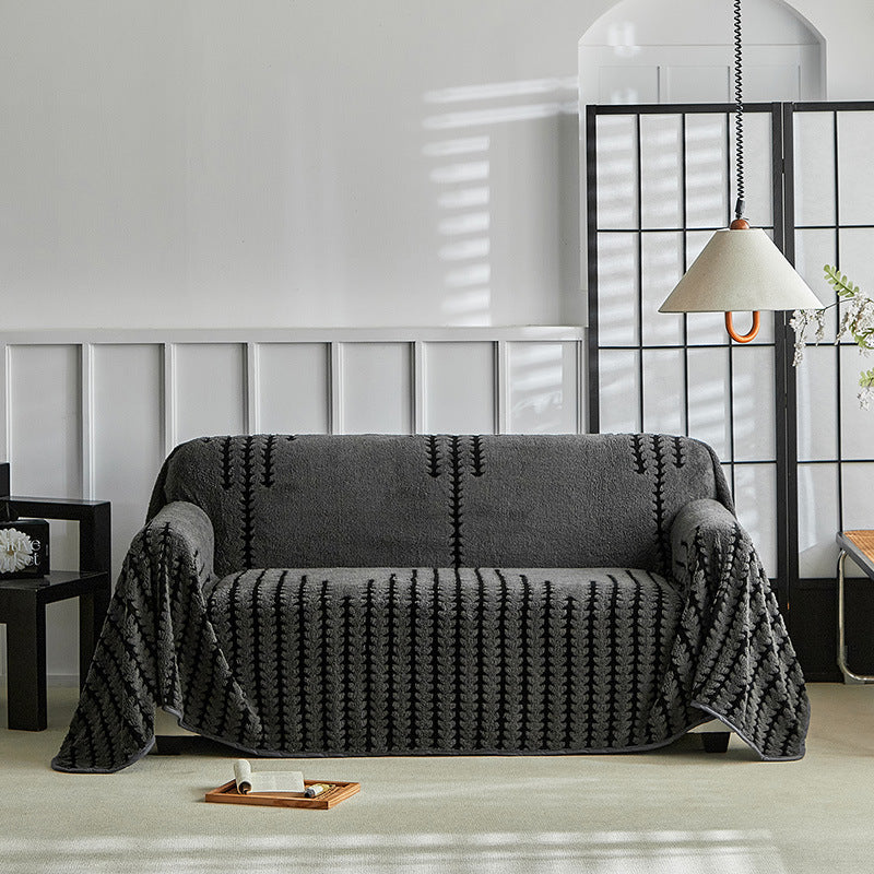 Retro Plush Sofa Cover