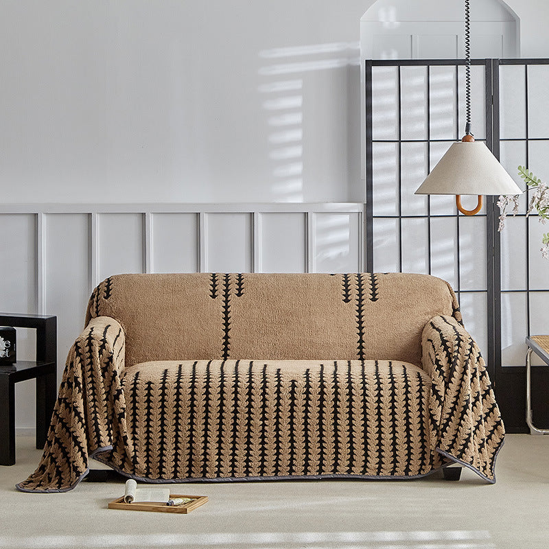 Retro Plush Sofa Cover