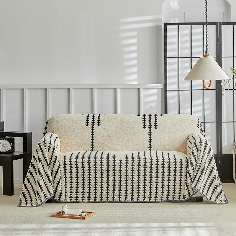 Retro Plush Sofa Cover