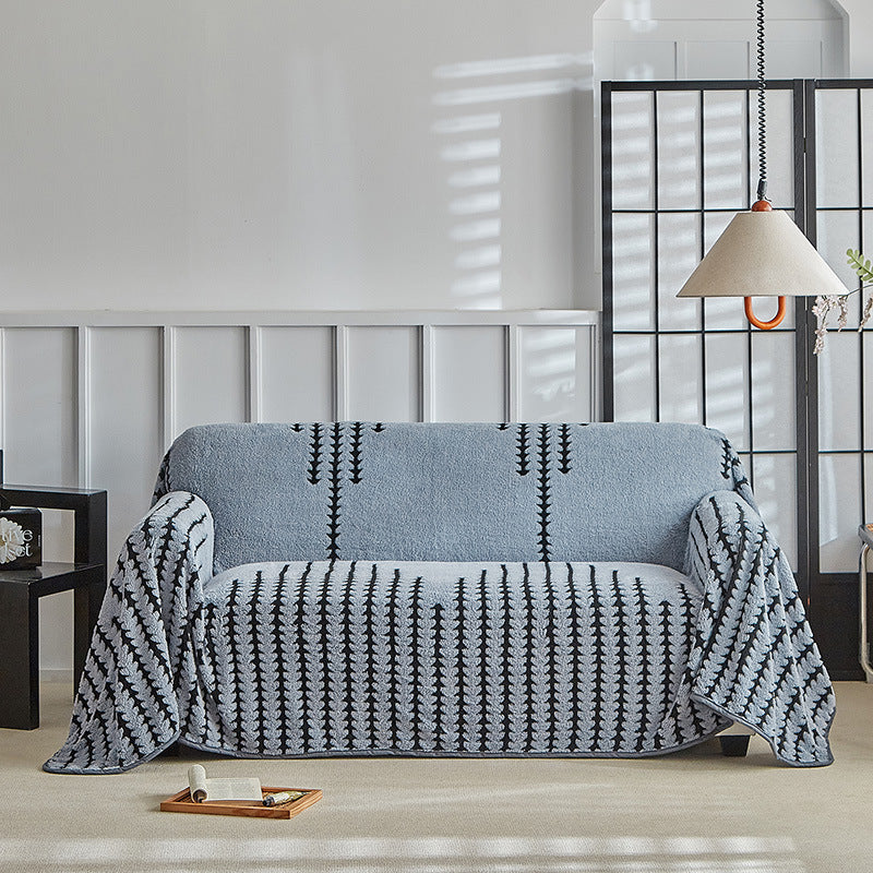 Retro Plush Sofa Cover