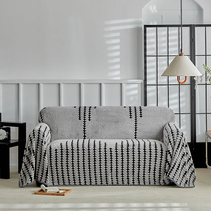 Retro Plush Sofa Cover