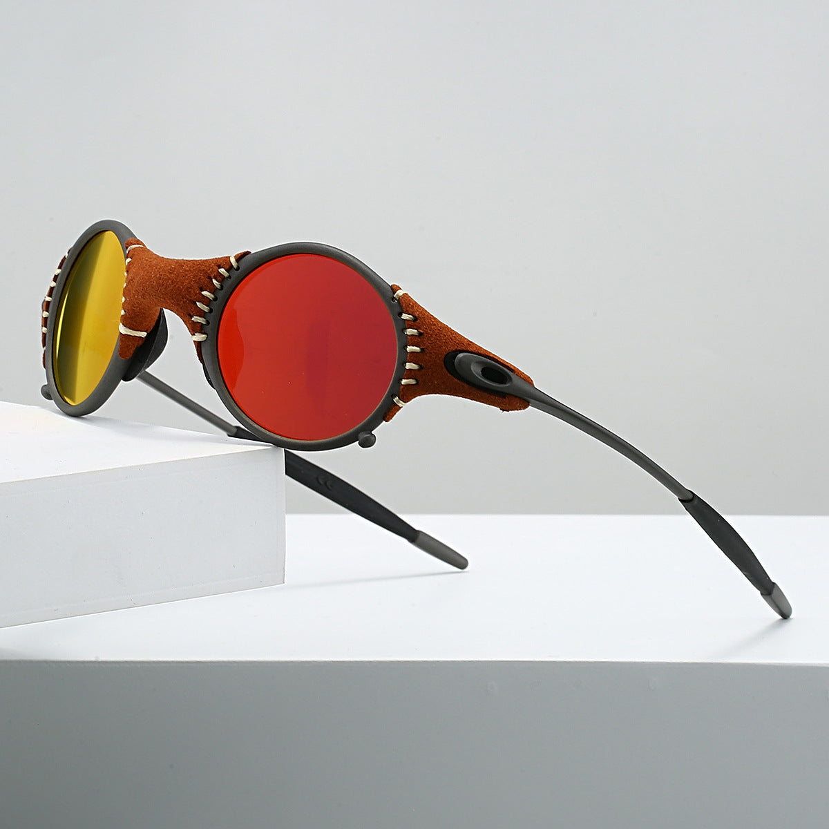 Retro Polarized Steampunk Sunglasses with Zinc Alloy Frame
