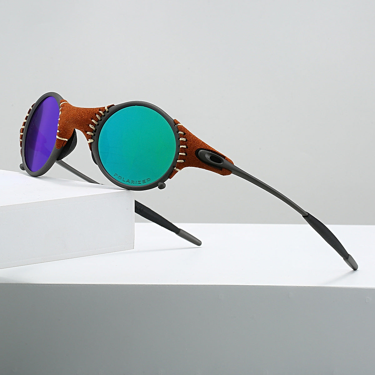 Retro Polarized Steampunk Sunglasses with Zinc Alloy Frame