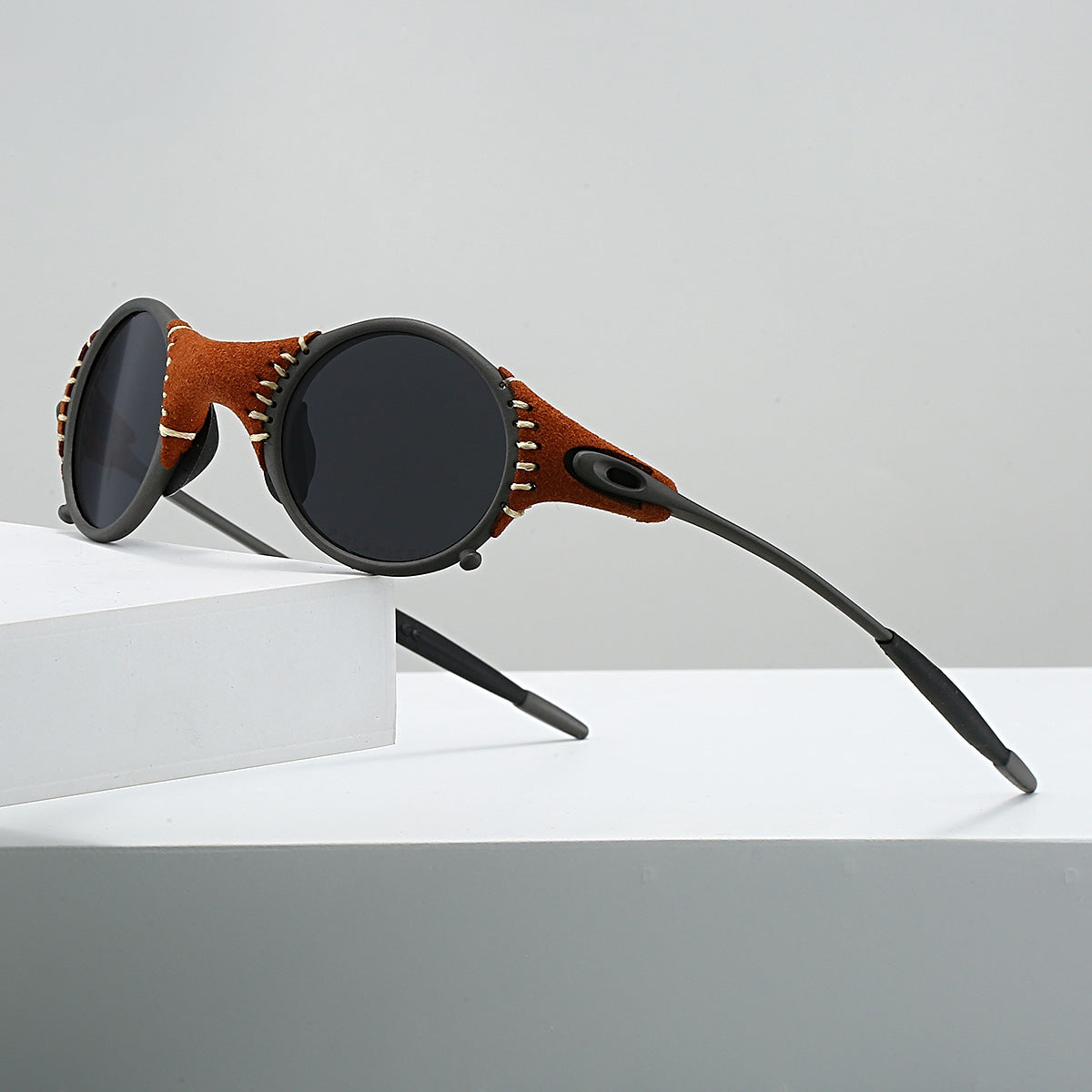 Retro Polarized Steampunk Sunglasses with Zinc Alloy Frame