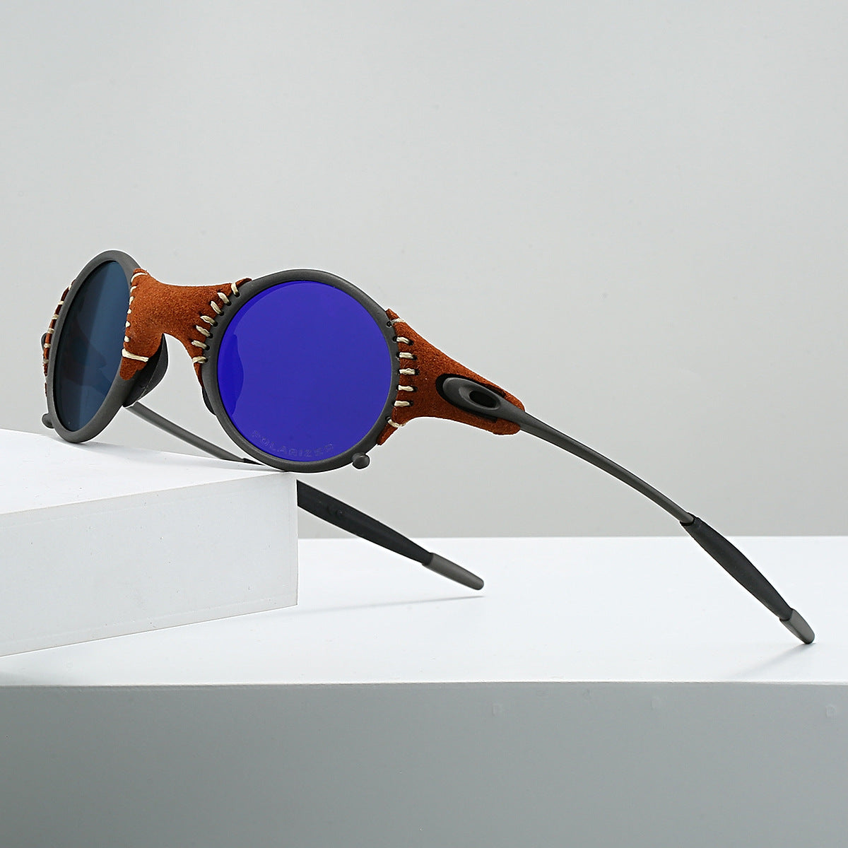 Retro Polarized Steampunk Sunglasses with Zinc Alloy Frame