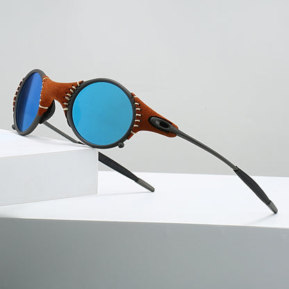 Retro Polarized Steampunk Sunglasses with Zinc Alloy Frame
