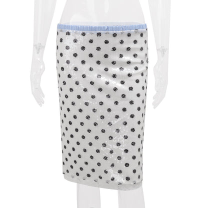 Retro Polka Dot Low Waist Skirt
