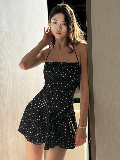 Retro Polka Dot One-Piece Swimsuit
