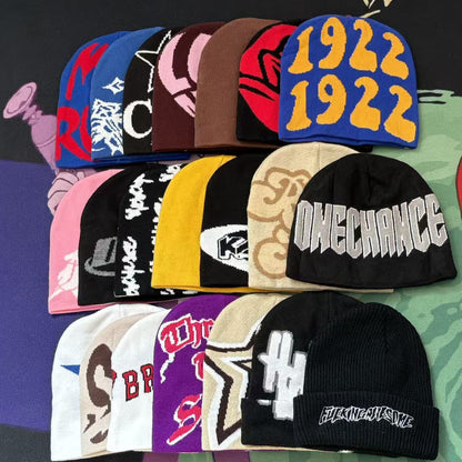 Retro Print Knitted Beanie
