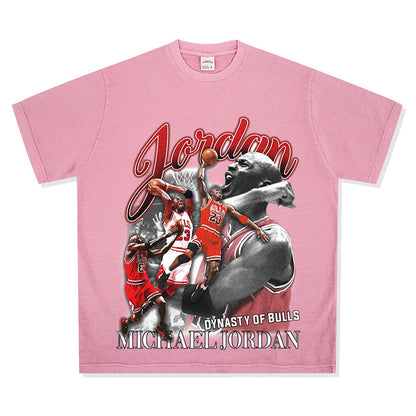 Retro print long-sleeved and short-sleeved shirts