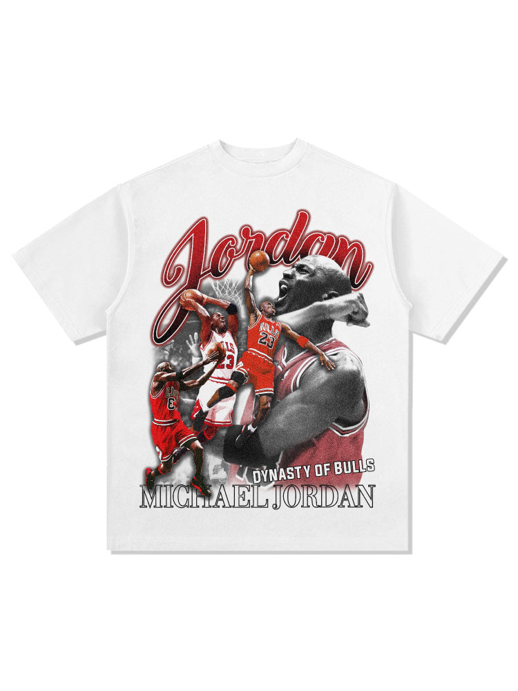 Retro print long-sleeved and short-sleeved shirts