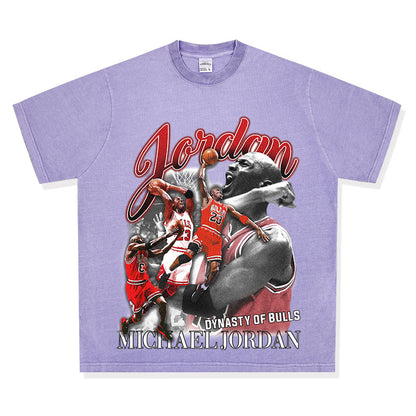 Retro print long-sleeved and short-sleeved shirts
