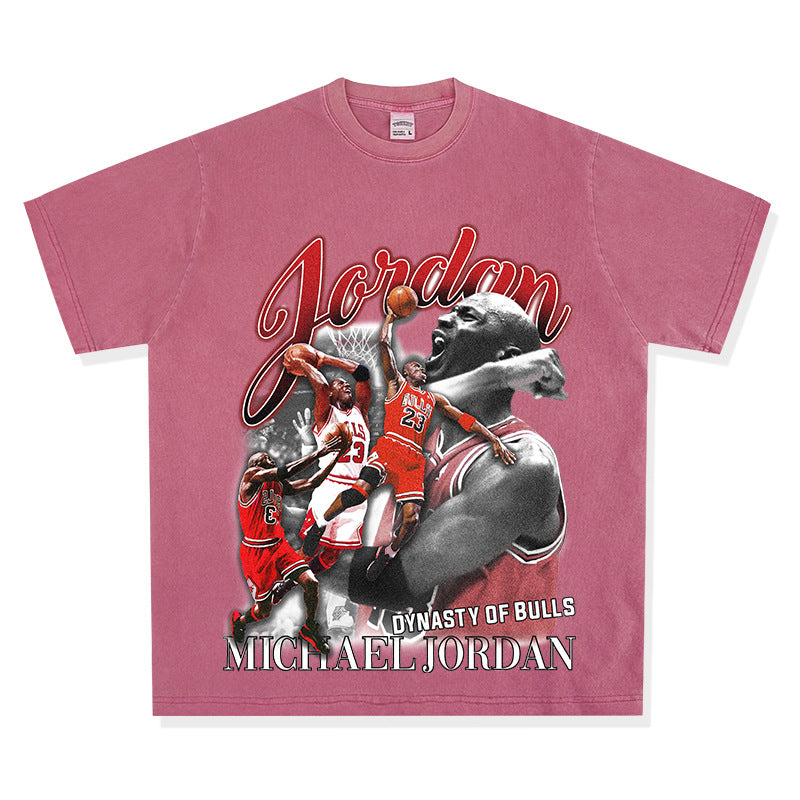 Retro print long-sleeved and short-sleeved shirts