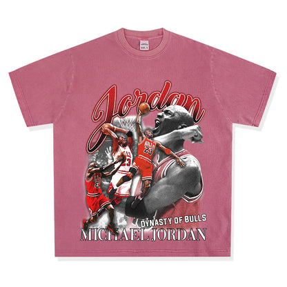 Retro print long-sleeved and short-sleeved shirts