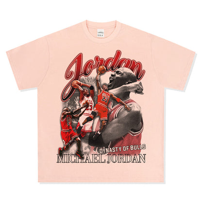 Retro print long-sleeved and short-sleeved shirts