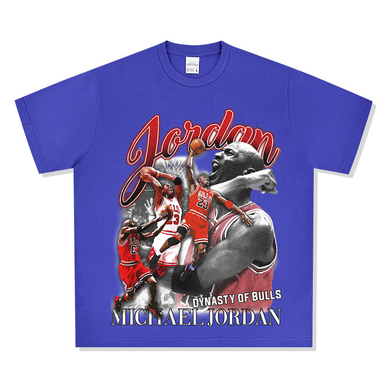 Retro print long-sleeved and short-sleeved shirts