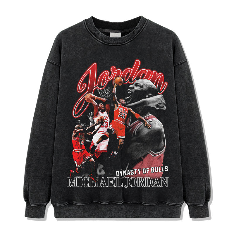 Retro print long-sleeved and short-sleeved shirts